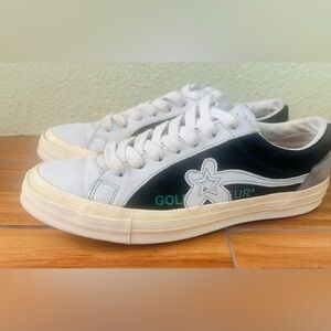 Converse X Golf Le Fluer Tyler the Great Star Leather Black White Size: 12